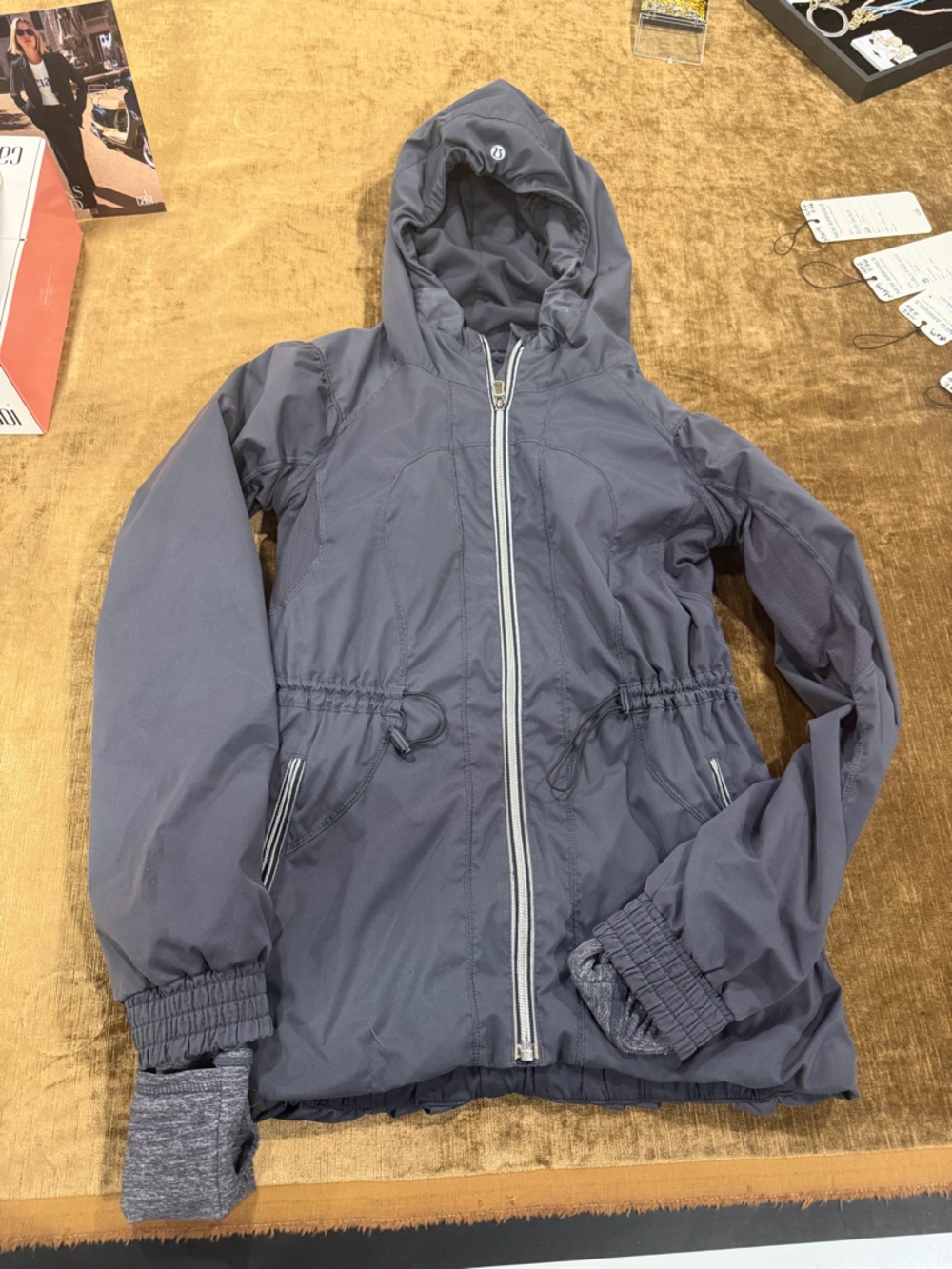 Lululemon Navy Lightweight Hooded Windbreaker Jacket